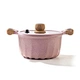 MGC Pot for Soup Ceramic Non-Stick Soup Pot With Lid French Soup Pots PFAS-Free Pink (8 inch soup pot with lid)